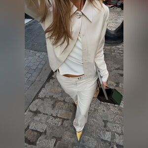 NAKD Short Blazer Jacket & Straight Trousers Set